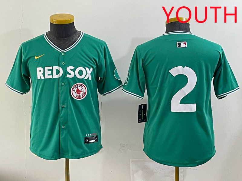 Youth 2025 Boston Red Sox #2 No Name Dark Green Joint Name Nike MLB Jersey style 20->youth mlb jersey->Youth Jersey